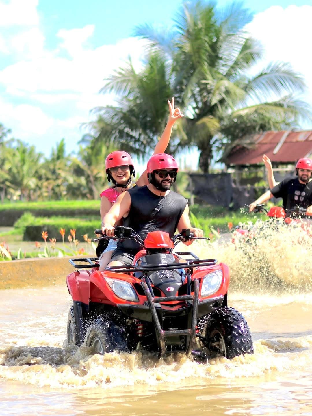 an exciting ATV ride through jungle tracks, rivers, and rice fields an exciting ATV ride through jungle tracks, rivers, and rice fields
