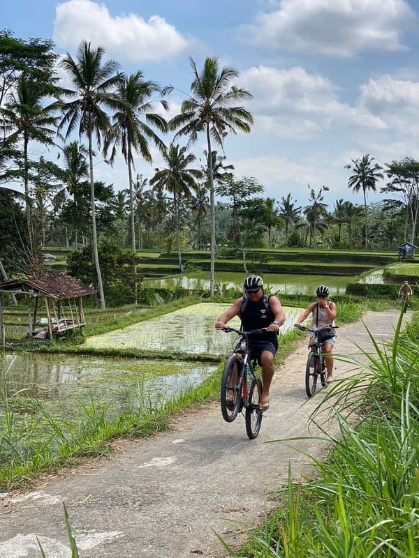Enjoy a relaxing cycling tour around Ubud, riding through peaceful villages, beautiful rice terraces, and traditional countryside scenery while experiencing authentic local life. Enjoy a relaxing cycling tour around Ubud, riding through peaceful villages, beautiful rice terraces, and traditional countryside scenery while experiencing authentic local life.